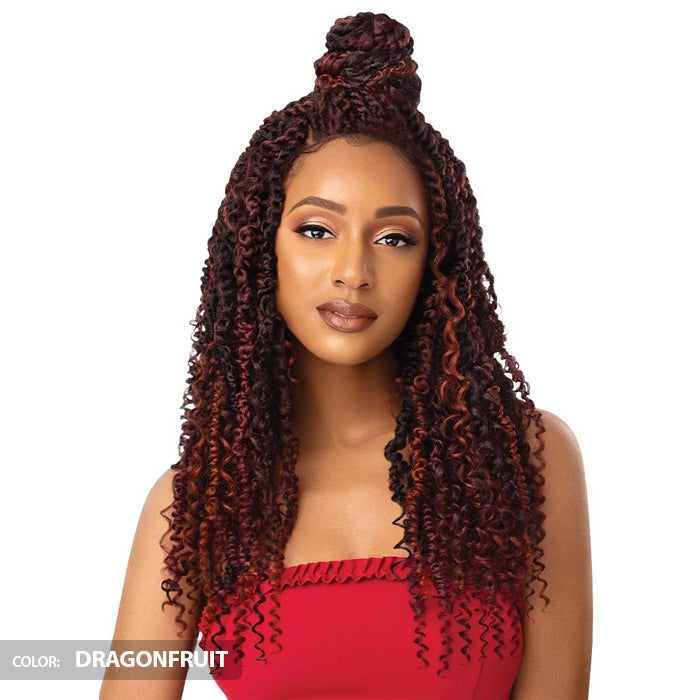 Outre X-Pression Twisted Up Glueless 4x4 Lace Front Braid Wig - BOHO PASSION WATERWAVE 22"