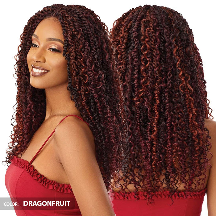 Outre X-Pression Twisted Up Glueless 4x4 Lace Front Braid Wig - BOHO PASSION WATERWAVE 22"