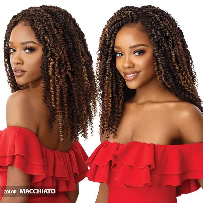 Outre X-Pression Twisted Up Glueless 4x4 HD Lace Front Wig - KINKY BOHO PASSION WATERWAVE 18"