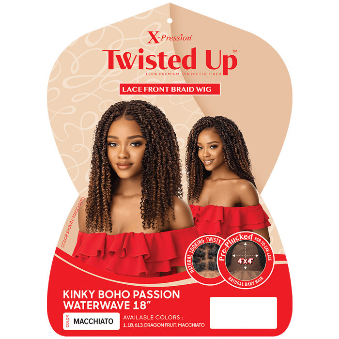 Outre X-Pression Twisted Up Glueless 4x4 HD Lace Front Wig - KINKY BOHO PASSION WATERWAVE 18"