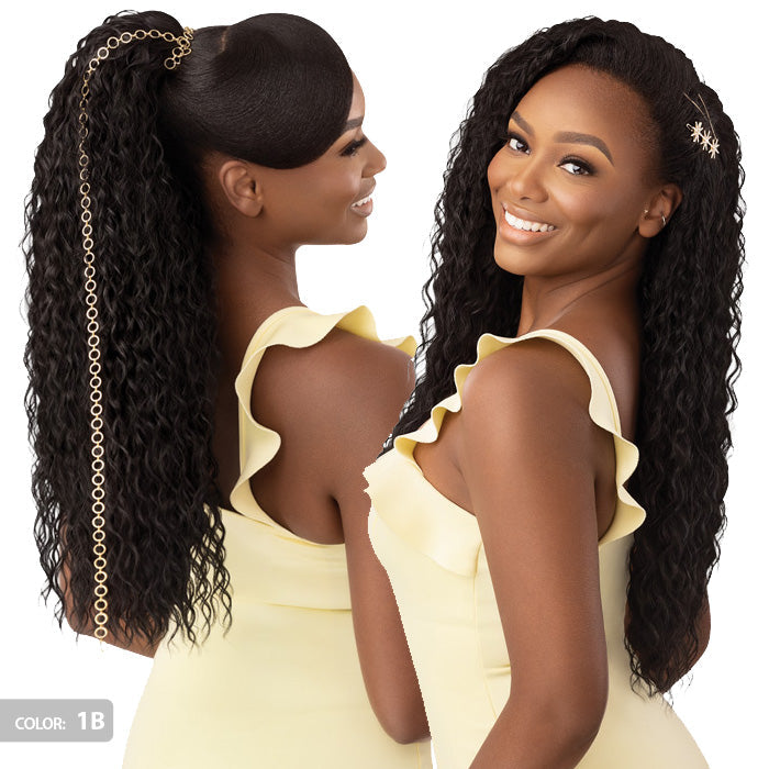 Outre Converti Cap Wet & Wavy Style Half Wig - ISLAND CURLS