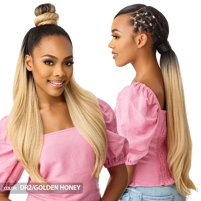 Outre Converti Cap + Wrap Pony Half Wig - KISS & TELL