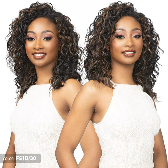 Janet Collection Remy Illusion Easy N Swift 100% Human Hair Prime Unimix Half Wig - KOBE