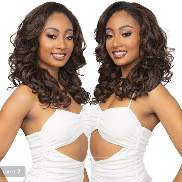 Janet Collection Remy Illusion Easy N Swift 100% Human Hair Prime Unimix Half Wig - OSLO