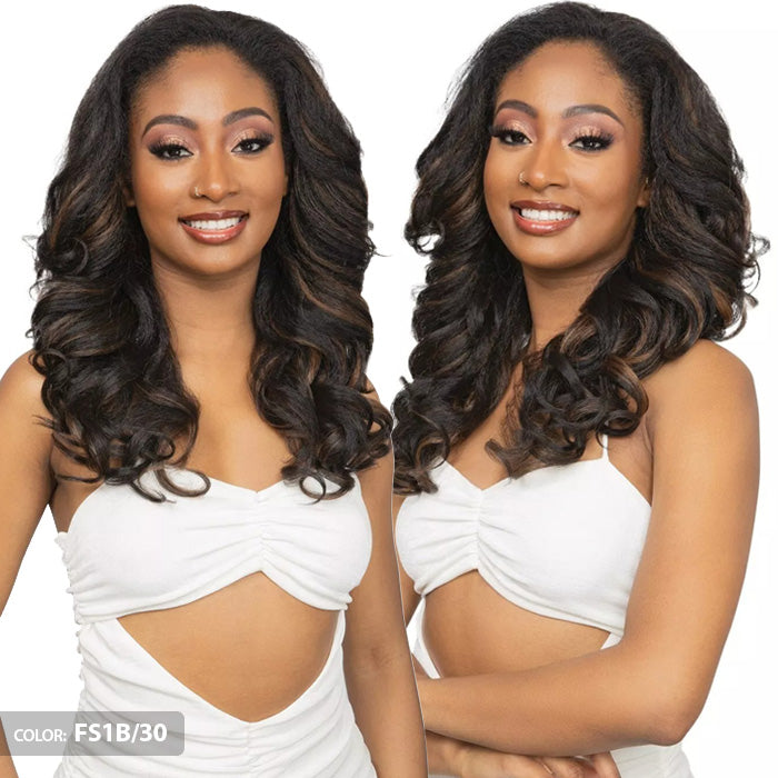 Janet Collection Remy Illusion Easy N Swift 100% Human Hair Prime Unimix Half Wig - OSLO