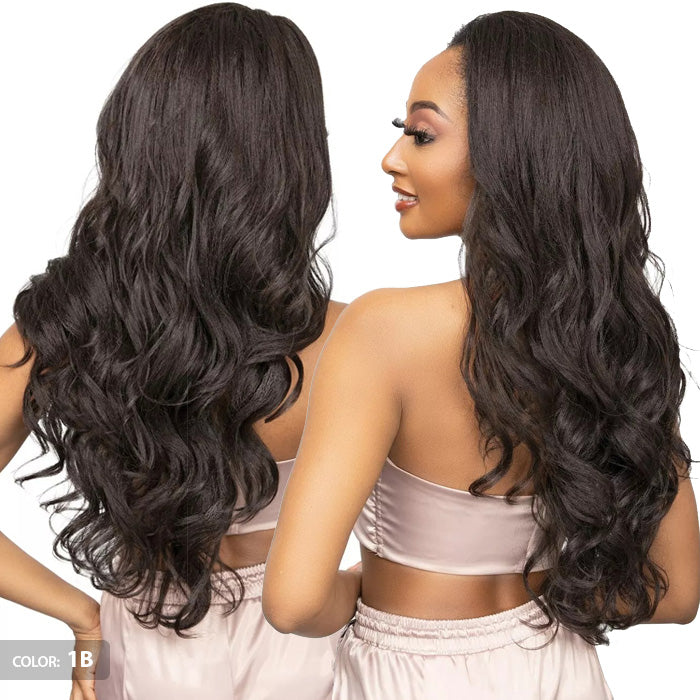 Janet Collection Remy Illusion Easy N Swift 100% Human Hair Prime Unimix Half Wig - YUMA