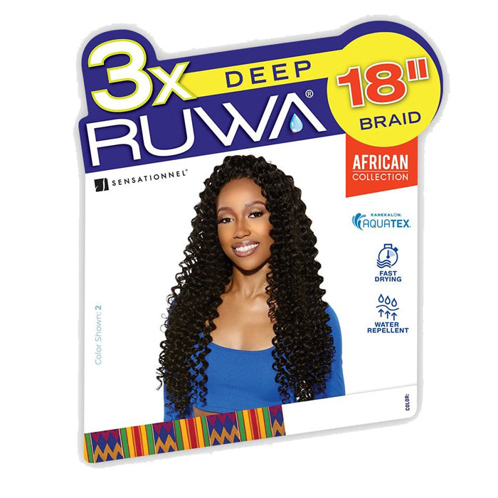 Sensationnel Ruwa Pre-Stretched Crochet Braids - 3X DEEP 18"/24"