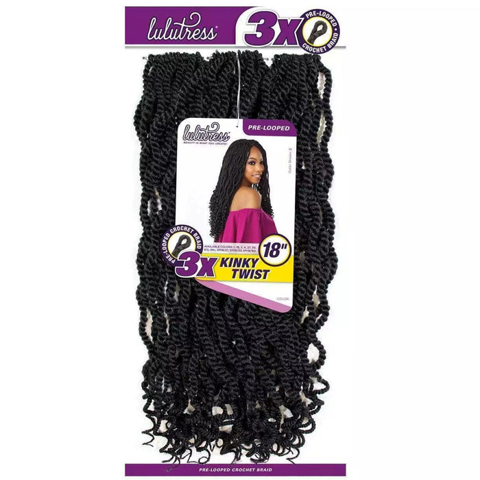Sensationnel Lulutress Pre-Looped Crochet Braid - 3X KINKY TWIST 12/18"