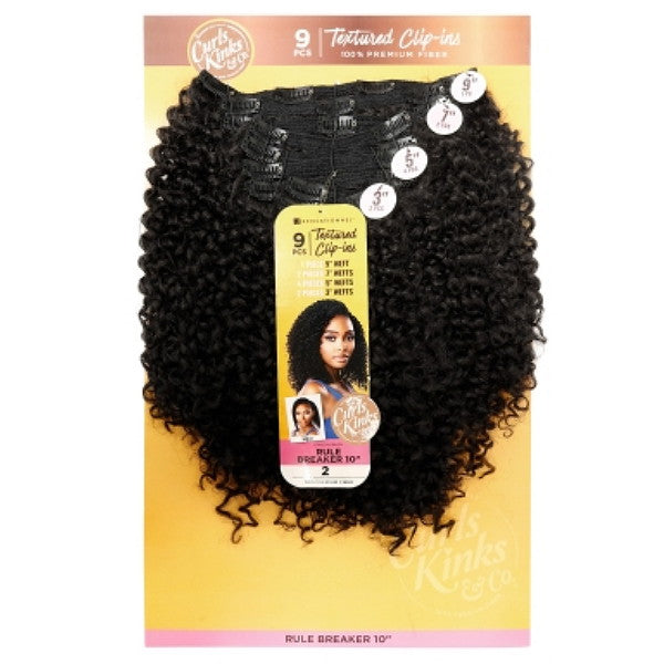 Sensationnel Premium Fiber Curls Kinks & Co Textured Clip-In - RULE BREAKER 10"