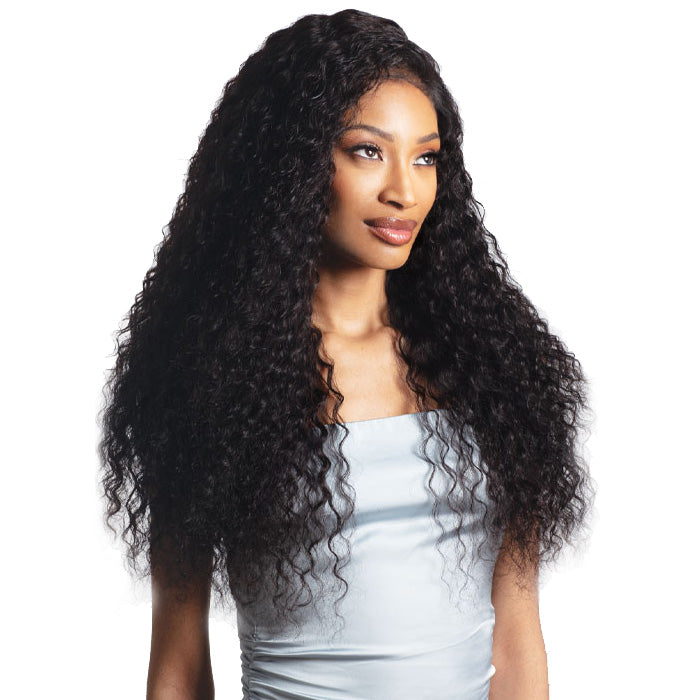 Shake N Go Glossy 100% Virgin Remy Hair HD 2x6 Hand-Tied Lace Closure - DEEP WAVE 12 - Wet & Wavy