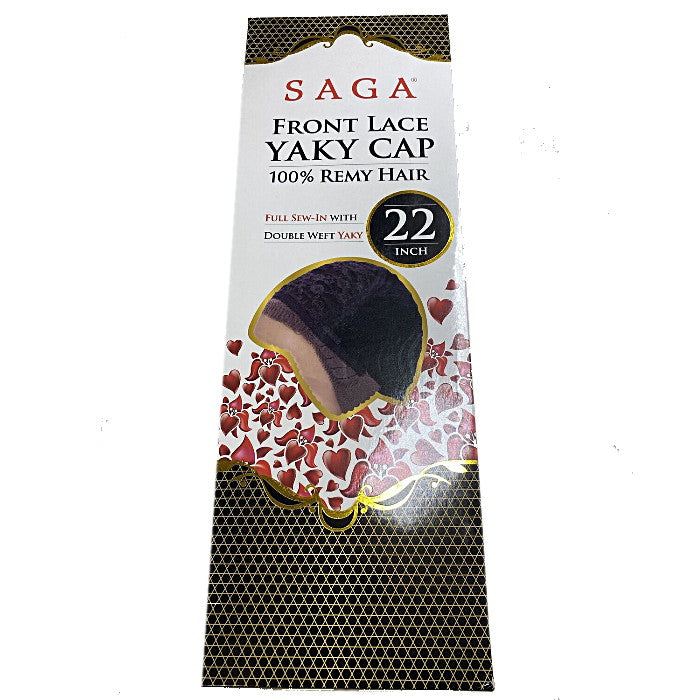 Saga 100% Remy Human Hair Lace Front Wig - YAKY CAP STRAIGHT 18/20"