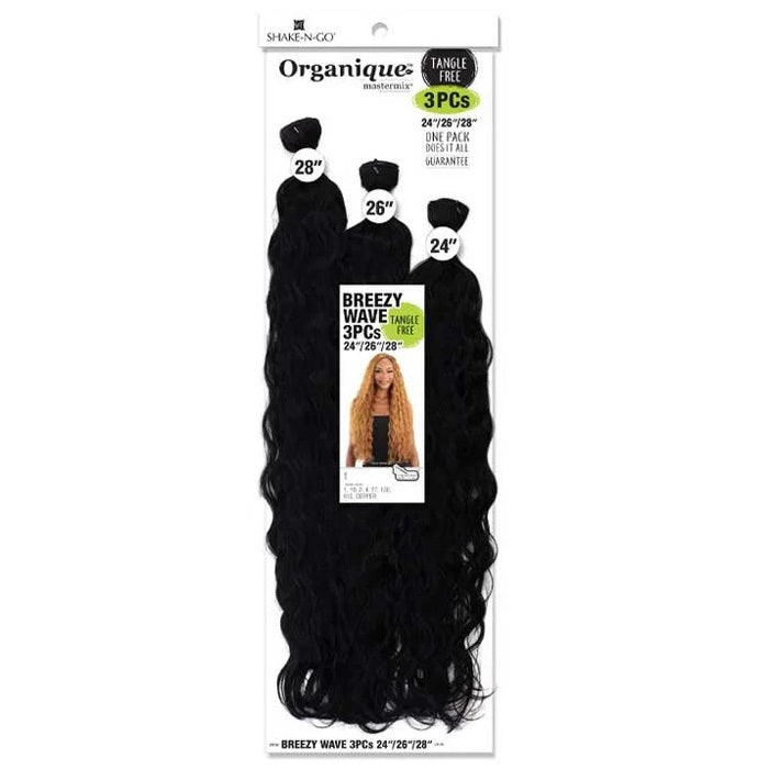 Shake N Go Organique Weave - BREEZY WAVE 3 Pcs 24"/26"/28"