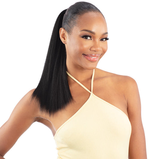 Shake N Go Organique Human Hair Blend PonyPro Secret Pocket Drawstring Ponytail - SLEEK STRAIGHT 18"