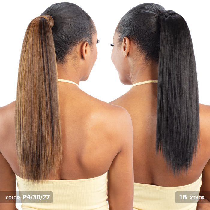 Shake N Go Organique Human Hair Blend PonyPro Secret Pocket Drawstring Ponytail - SLEEK STRAIGHT 18"