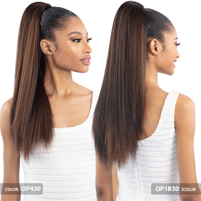 Shake N Go Que Drawstring Ponytail - Q-STRAIGHT 20"