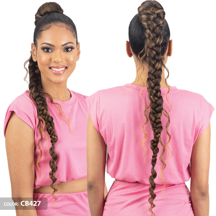 Shake N Go Equal Goddess Box Braided Drawstring Ponytail - BOHO JUMBO BRAID GODDESS PONYTAIL 30"
