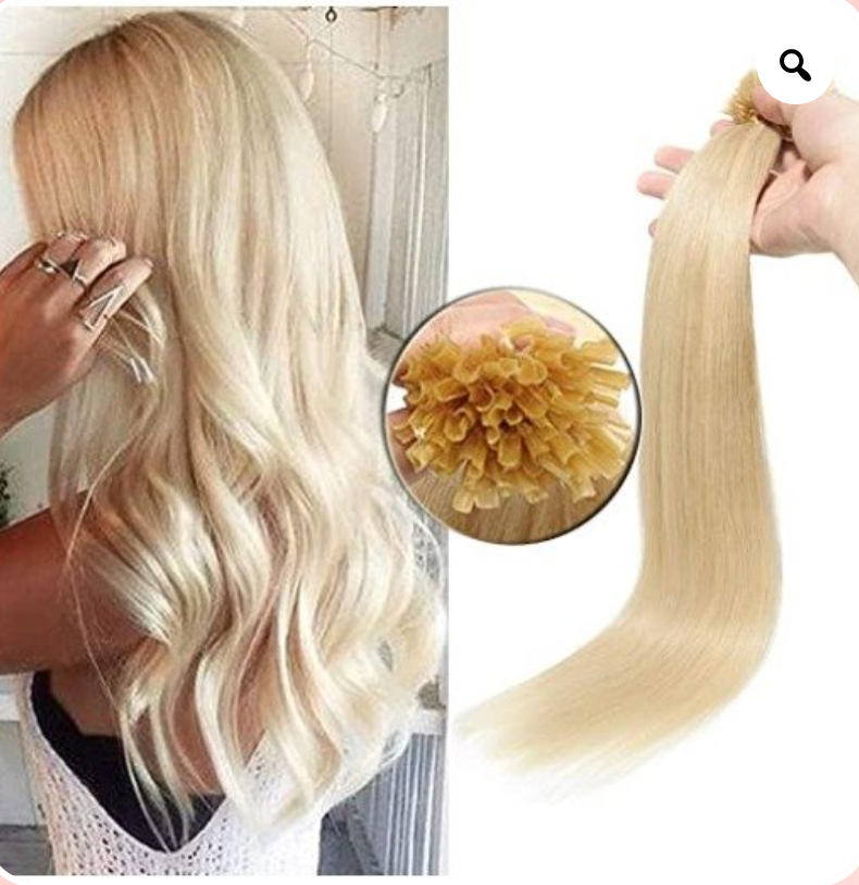 Tip Hair Extensions Human Hair Color 60 L.BLONDE Fusion Nail Tip Hair Extensions Real Remy Hair 20 Inch 1 Gram Per Strand 20 Strand