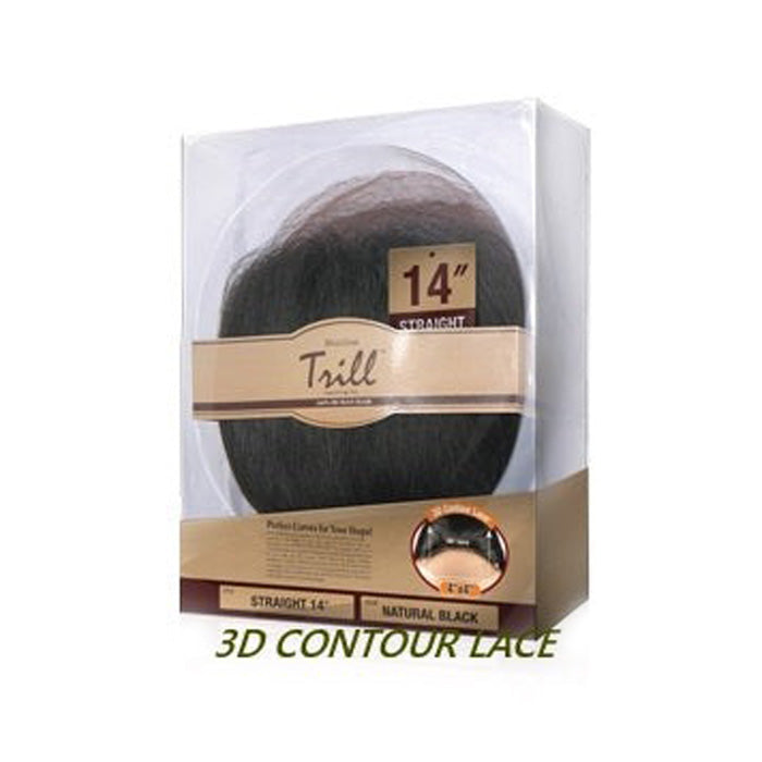 Trill Unprocessed Brazilian Virgin Human Hair 3D CONTOUR LACE 4X4 CLOSURE STRAIGHT 14 Inch