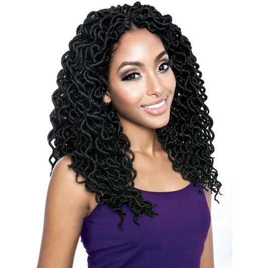 Mane Afri-Naptural Crochet Loop Braid - CURLED FAUX LOCS 14"
