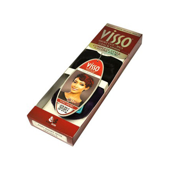 Bobbi Boss Visso 100% Human Hair Weave FOXY SHORT 3PCS (1Pack Complete)