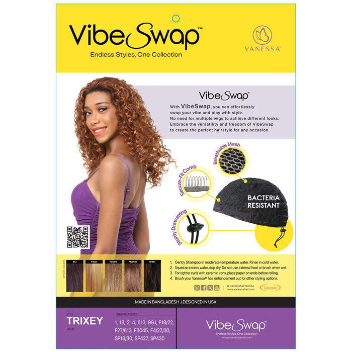 Vanessa Vibe Swap Drawstring Half Wig - TRIXEY