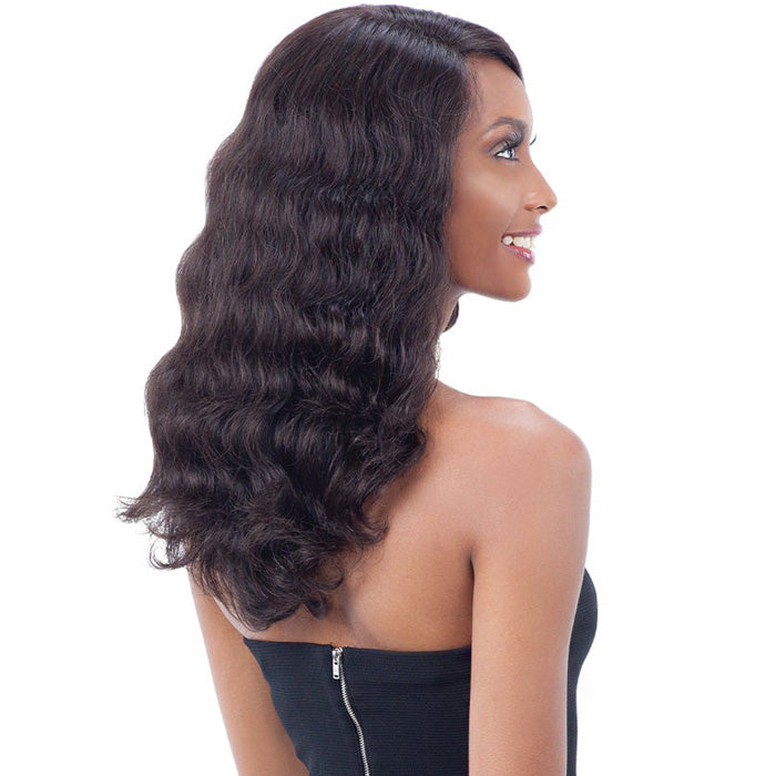 Shake-N-Go Naked Unprocessed Remy 100% Human Hair Deep Invisible L-Part Lace Front Wig - BODY WAVE