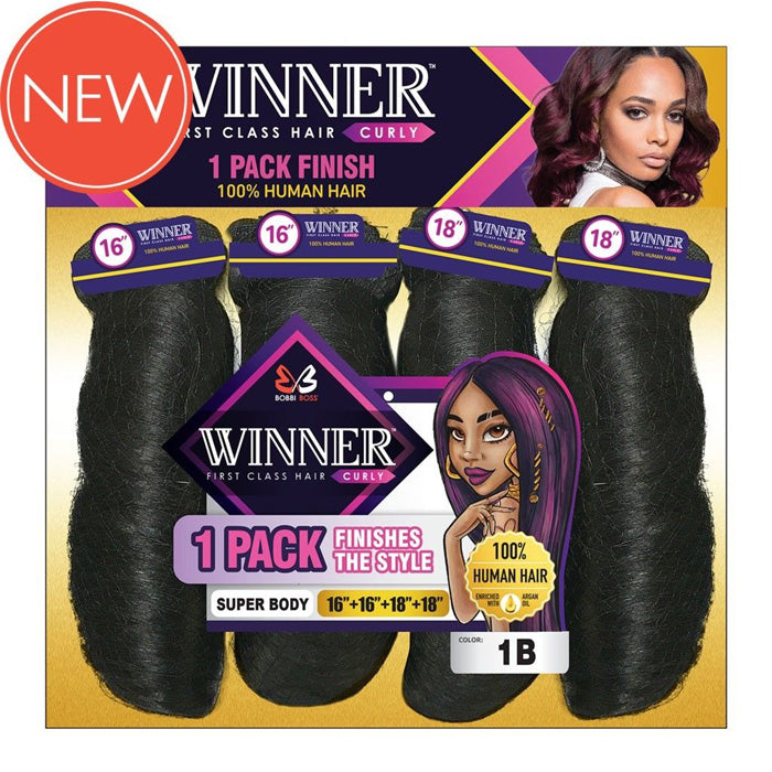 Bobbi Boss Winner 100% Human Hair Weave - SUPER BODY MP 10-18" (1 Pack Finish)