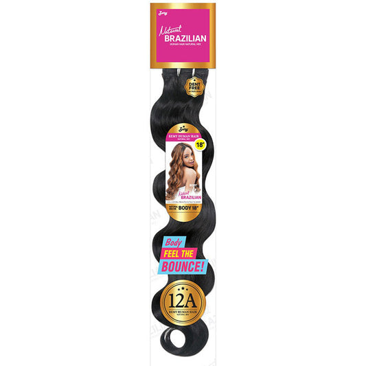 Zury Sis Natural Brazilian 12A Remy Human Hair Mix Weave - NATURAL BRZ-HB BODY 18"/22"