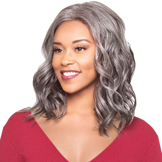 Foxy Silver Lace J-Part Front Wig - ABREE