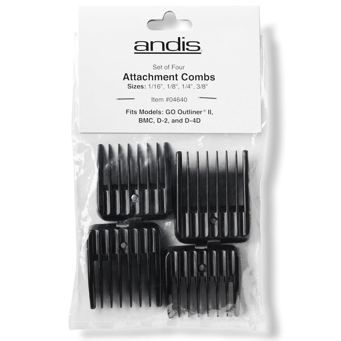 Andis Set 4 Snap On Clipper Attachment Combs
