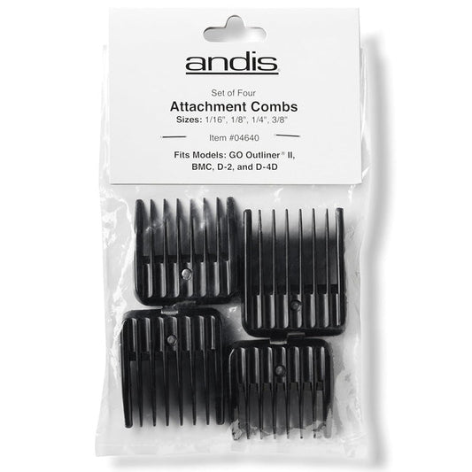 Andis Set 4 Snap On Clipper Attachment Combs