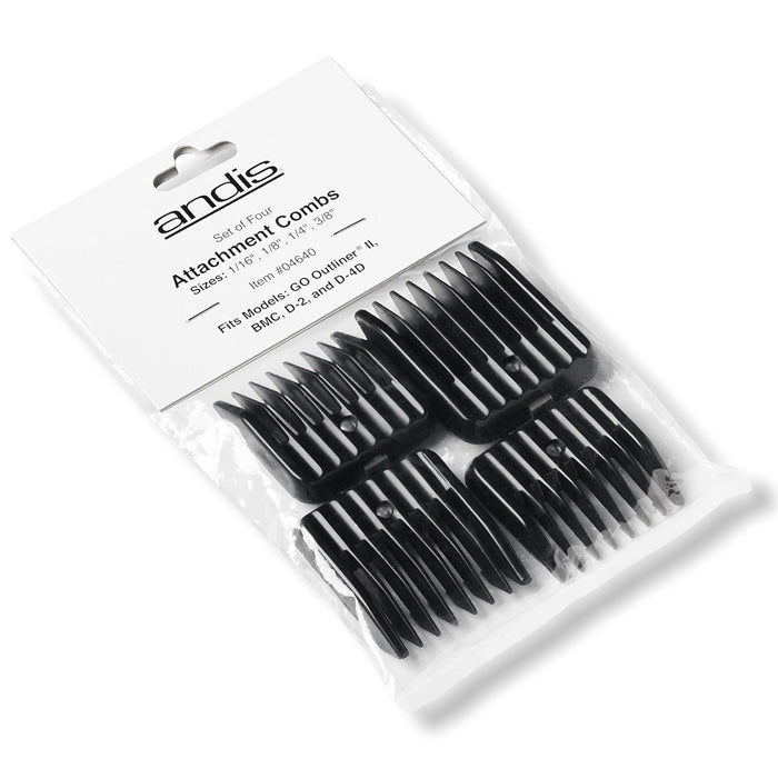 Andis Set 4 Snap On Clipper Attachment Combs