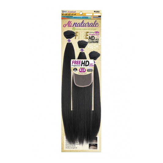 Chade AliNaturale Weave + HD Lace 4X4 Closure 14" - STRAIGHT 18/20/22"