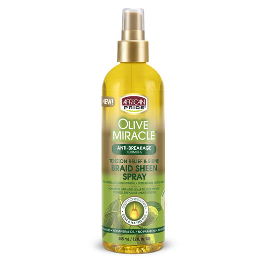 African Pride Olive Miracle Braid Sheen Spray - REGULAR 12oz