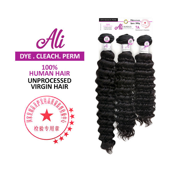 New Born Free Ali 100% Unprocessed Virgin Human Hair Brazilian Bundle 3pcs - PINEAPPLE WAVE