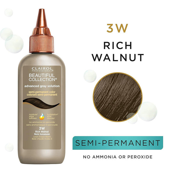 Clairol Beautiful Collection Advanced Gray Solution Semi- Permanent Color 3 oz