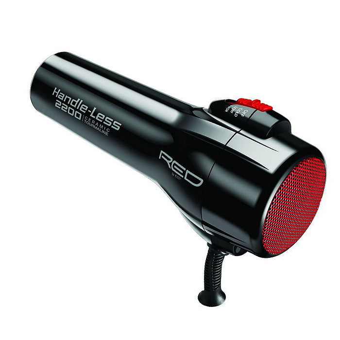 Red Handle-Less 2200 Ceramic Tourmaline Hair Dryer Combo