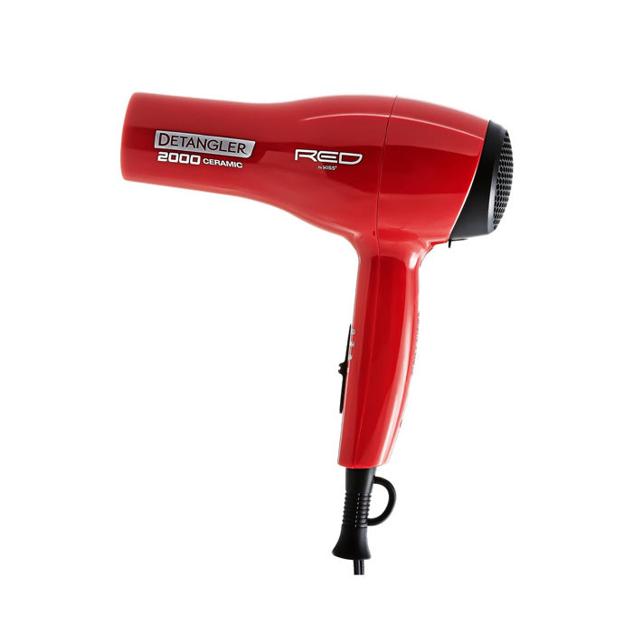 Red by Kiss Detangler 2000 Ceramin Hair Dryer - 3 Bonus Included