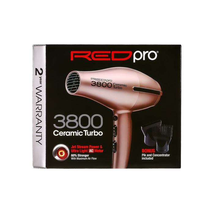 Red Pro 3800 Ceramic Jet Stream Power Turbo Hair Dryer
