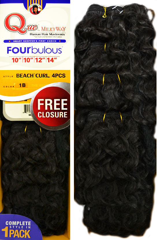Milkyway Que Mastermix Fourbulous BEACH CURL 4 Pcs