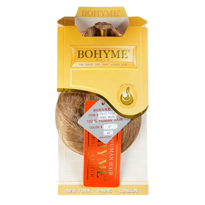 Bohyme Gold 100% Remi Human Hair Weave - BODY WAVE 14/18/22" (Hand-Tied)