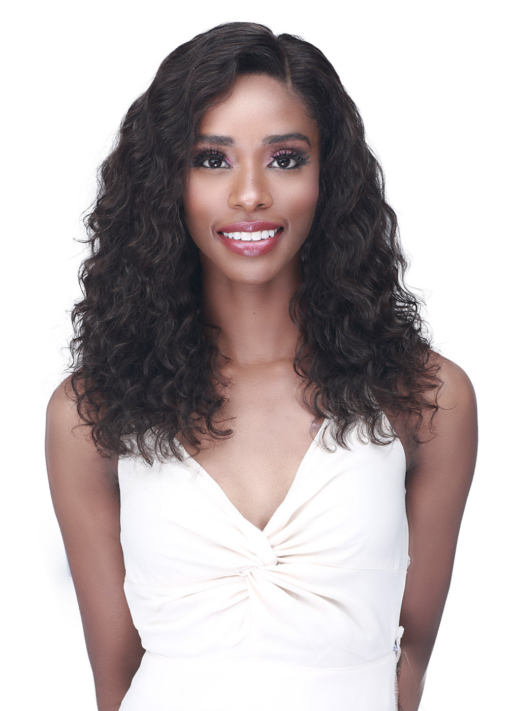 Bobbi Boss Human Hair Wet & Wavy 13"X4" Hand Tied Deep HD Lace Wig - MHLF539 LENA