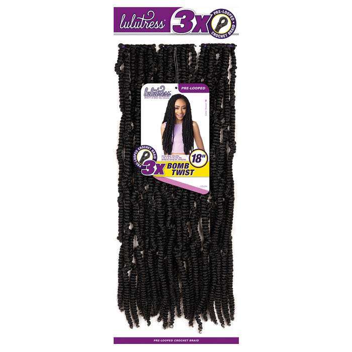 Sensationnel Lulutress Pre-Looped Crochet Braid - 3X BOMB TWIST 18"