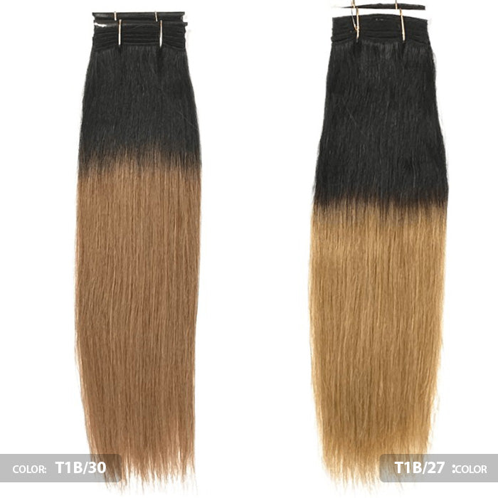 Onyx 100% Human Hair Weave - NATURAL ESSENCE YAKI 10-18"(Machine-Tied)