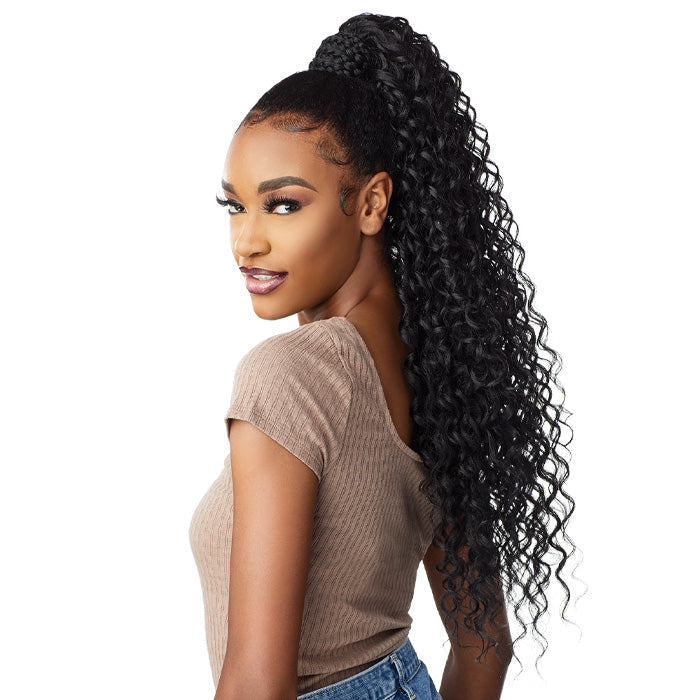 Sensationnel Synthetic Ponytail Instant Pony Wrap Braided Deep 28"