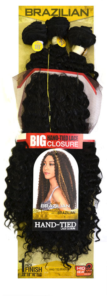Zury Sis Brazilian Yesone BRAZILIAN Weave (1Pack Finish-16/18/20 + Big Closure)