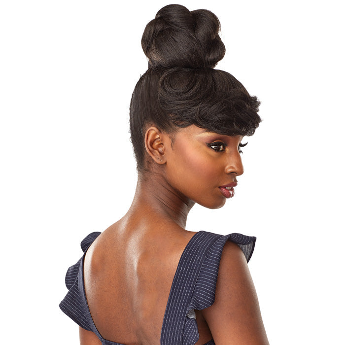 Sensationnel 100% Premium Fiber Instant Bun with Bangs BRIA