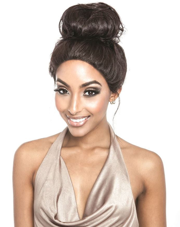 Brown Sugar Human Hair Mix Whole Lace Front Wig BS405