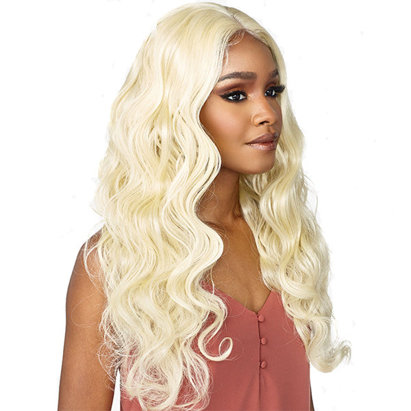 Sensationnel Boutique Bundles Human Hair Blend Weave BODY WAVE + 4X4 LACE CLOSURE (18/20/22 Inch)