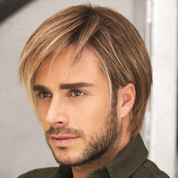 HIM Men's Collection Hand-Tied Lace Front Wig - CHISELED